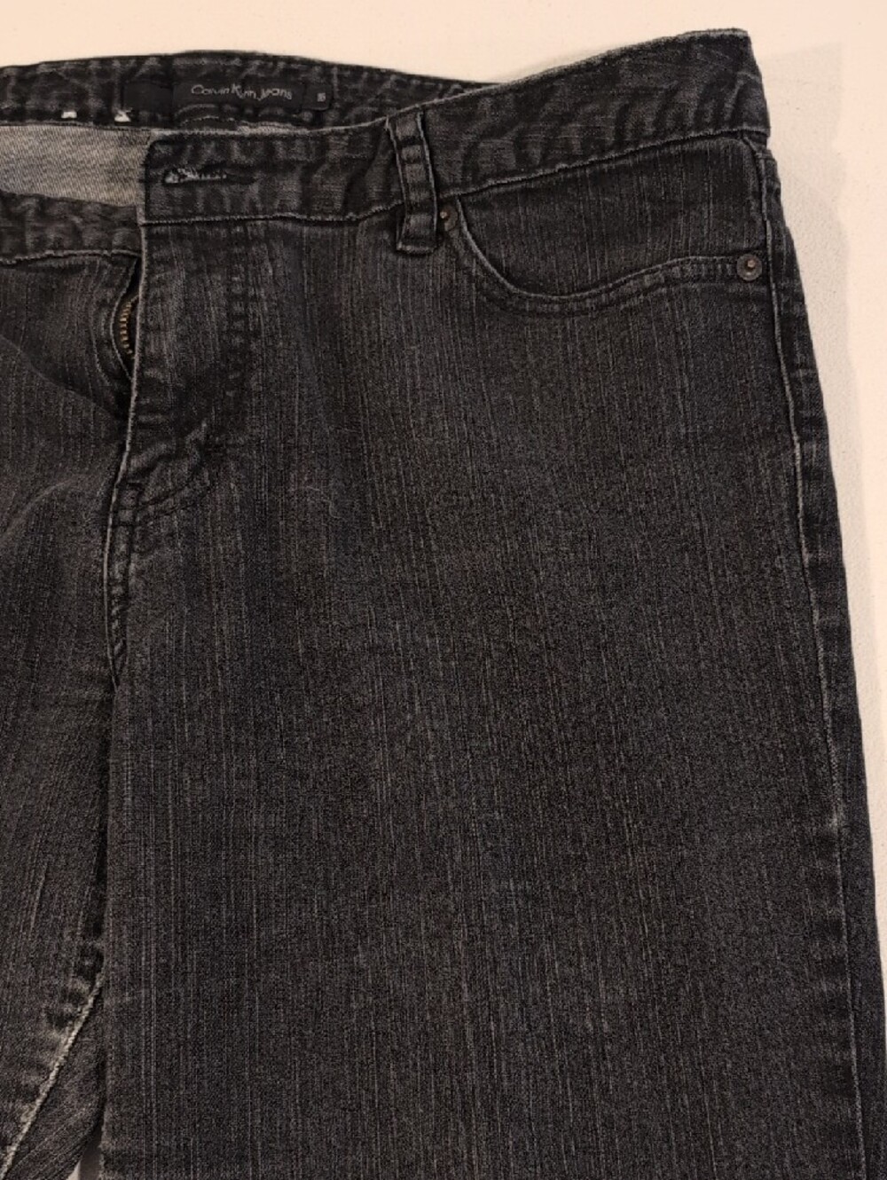 Calvin Klein Jeans Black Washed Denim Jean's - Picture 4 of 13